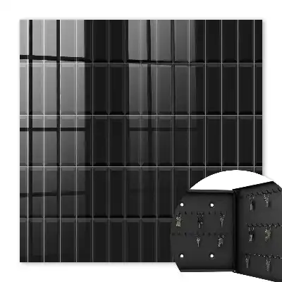 Key cabinet Black rectangles composition
