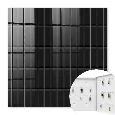 Key cabinet Black rectangles composition