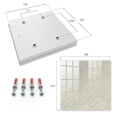 Wall mounted key box Beige herringbone subtle in beige