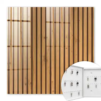 Decorative key box Wooden wall with a natural pattern
