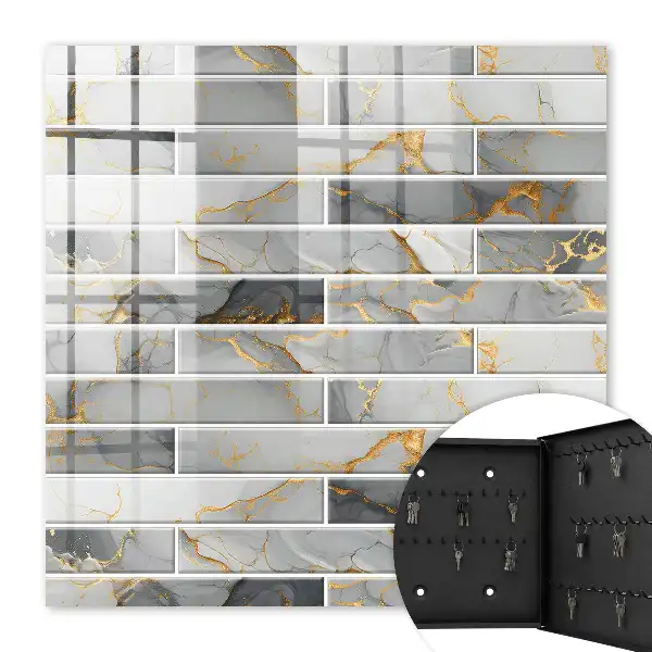 Wall mounted key cabinet Modern elegance in shades of gray