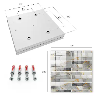 Wall mounted key cabinet Modern elegance in shades of gray