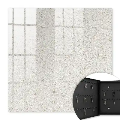 Key cabinet Beige stone subtle minimalist