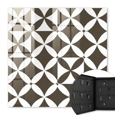 Decorative key box Geometric composition symmetrical contrasting