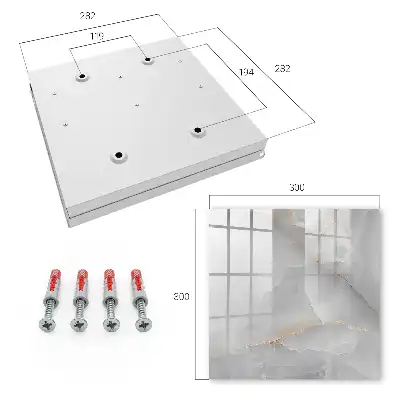 Wall mounted key cabinet Gray elegance with warm accents