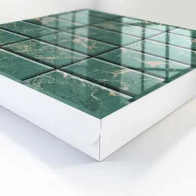 Key box for home Green marble tiles
