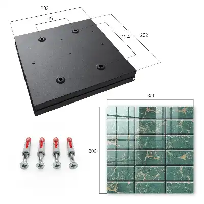 Key box for home Green marble tiles