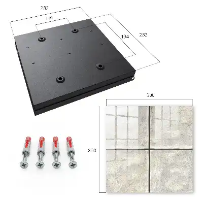 Wall mounted key cabinet Beige tiles in subtle tones