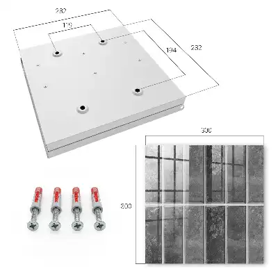 Key cabinet Gray tiles emphasizing modernity