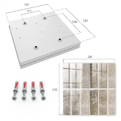 Key cabinet Elegant brown gray tiles