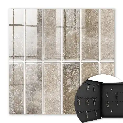Key cabinet Elegant brown gray tiles