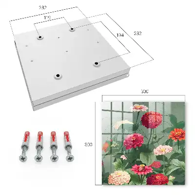 Decorative key box A blooming garden surrounded by greenery