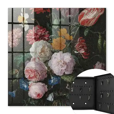 Key cabinet A bouquet of flowers full of life