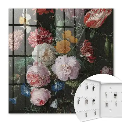 Key cabinet A bouquet of flowers full of life
