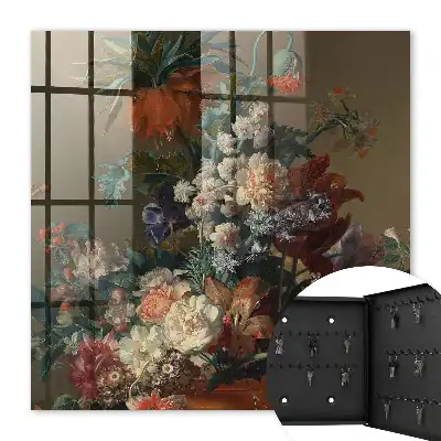 Wall mounted key box A classic floral arrangement bouquet