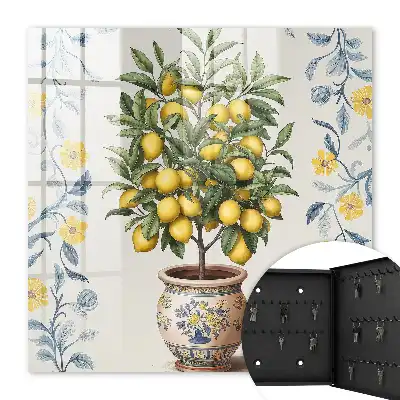 Key box for home Lemon tree in the decorative background