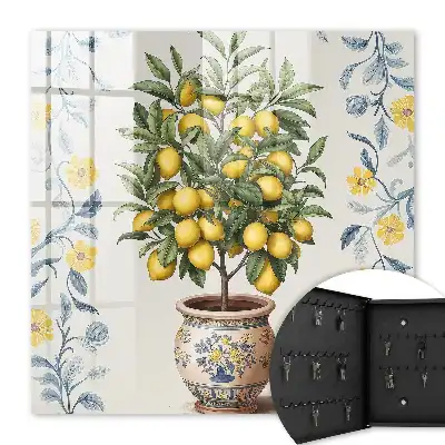 Key box for home Lemon tree in the decorative background