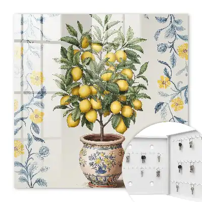 Key box for home Lemon tree in the decorative background