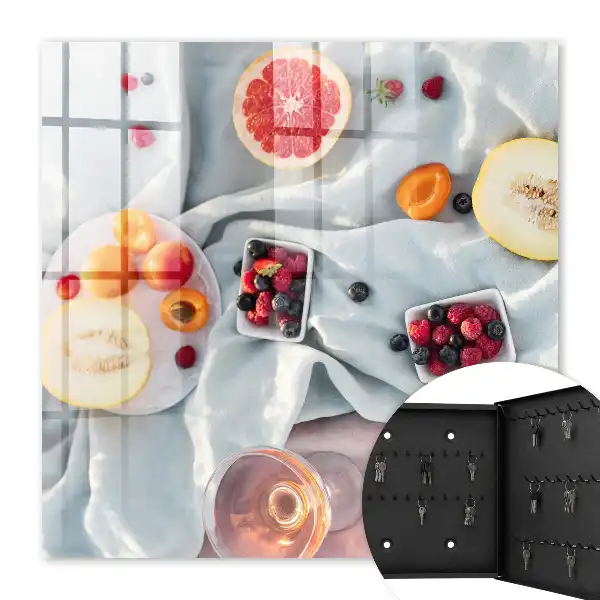 Wall mounted key cabinet A summer picnic tempting with colors