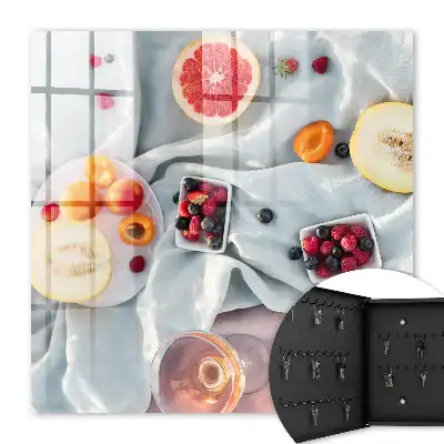 Wall mounted key cabinet A summer picnic tempting with colors