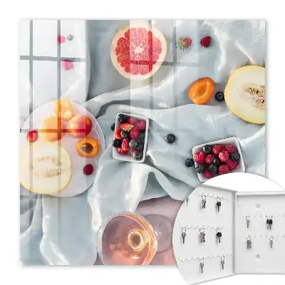 Wall mounted key cabinet A summer picnic tempting with colors