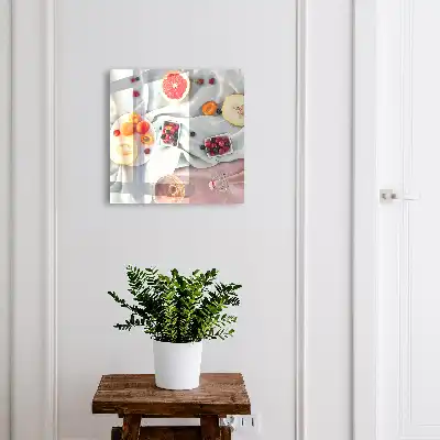 Wall mounted key cabinet A summer picnic tempting with colors