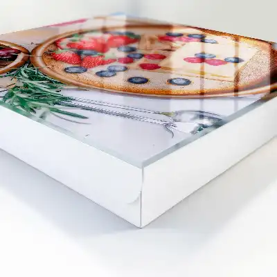 Key cabinet Fruit breakfast on a wooden plate