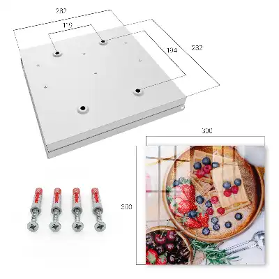 Key cabinet Fruit breakfast on a wooden plate