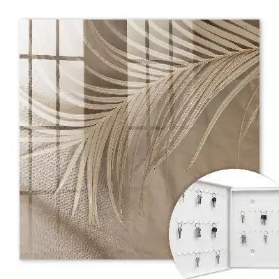 Wall mounted key box Natural elegance of leaf shapes