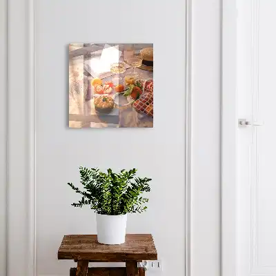 Key box for home Summer picnic with fruit and a book