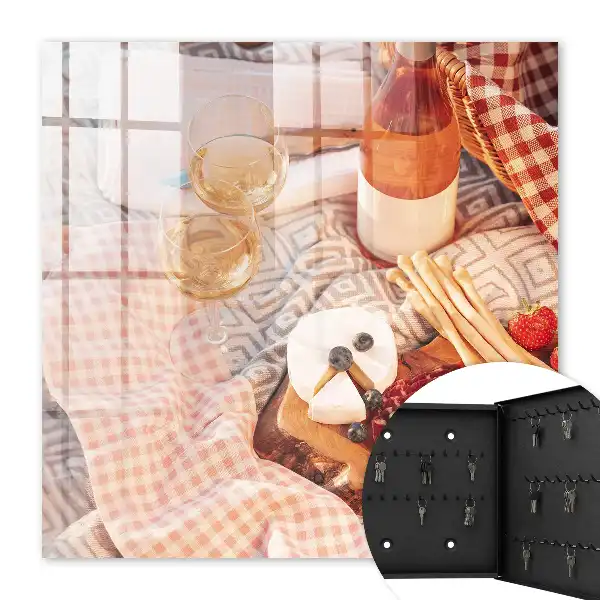 Wall mounted key cabinet Sunset Picnic Blanket