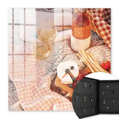 Wall mounted key cabinet Sunset Picnic Blanket