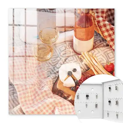 Wall mounted key cabinet Sunset Picnic Blanket