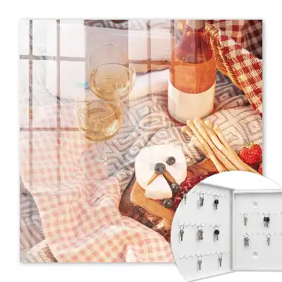 Wall mounted key cabinet Sunset Picnic Blanket