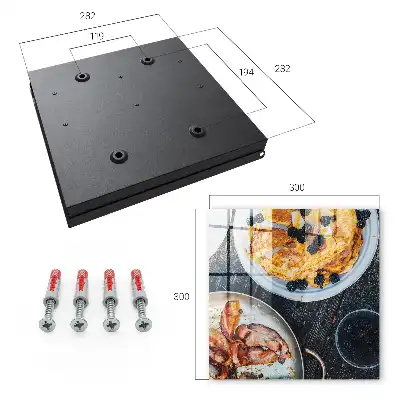 Wall mounted key box Homemade breakfast with bacon on wood