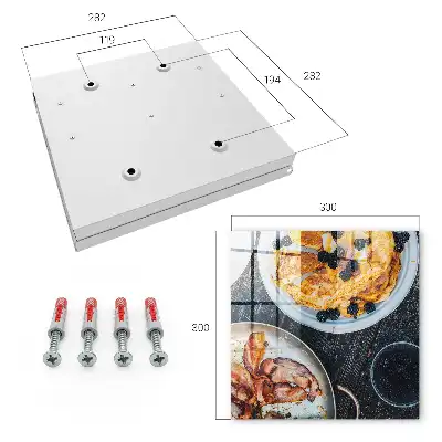 Wall mounted key box Homemade breakfast with bacon on wood