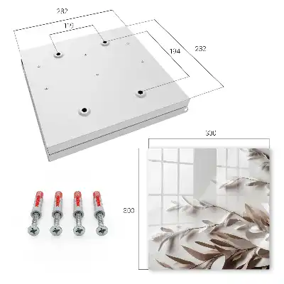 Wall mounted key cabinet Leaves of beige elegance