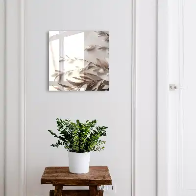 Wall mounted key cabinet Leaves of beige elegance
