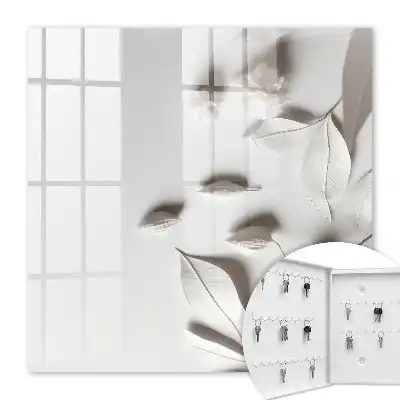 Key cabinet White leaves in the background