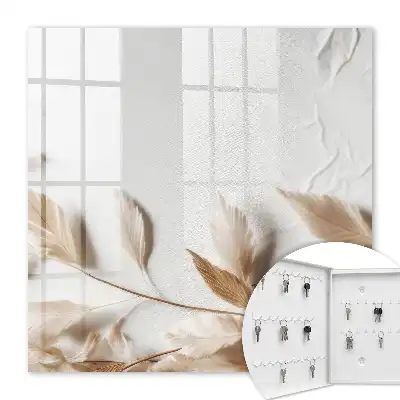 Wall mounted key box Subtle nature in the bright background