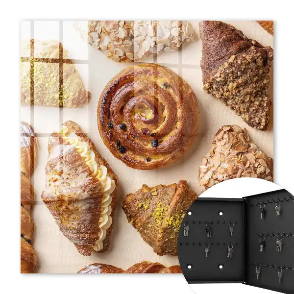 Wall mounted key cabinet Sweet treats with almonds are delightful