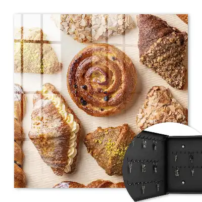 Wall mounted key cabinet Sweet treats with almonds are delightful