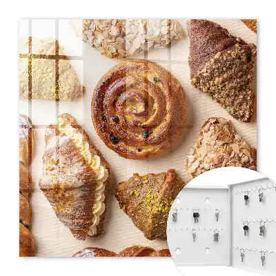 Wall mounted key cabinet Sweet treats with almonds are delightful