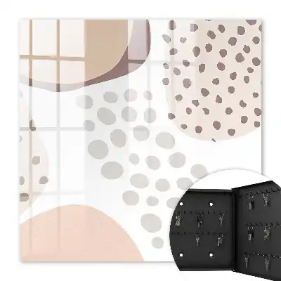 Wall mounted key box Organic shapes in muted colors