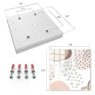 Wall mounted key box Organic shapes in muted colors