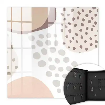 Wall mounted key box Organic shapes in muted colors
