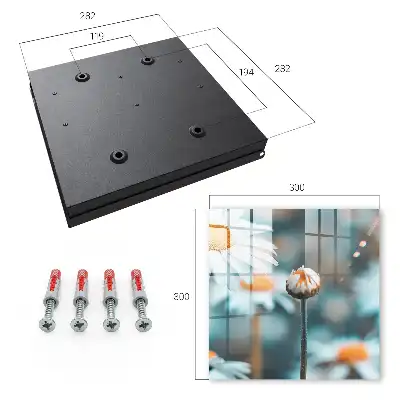 Wall mounted key cabinet Floral lightness blurred background
