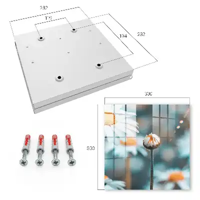 Wall mounted key cabinet Floral lightness blurred background