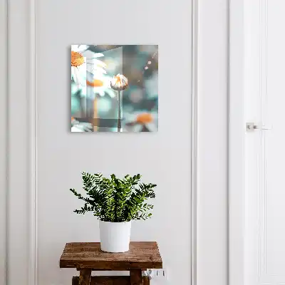 Wall mounted key cabinet Floral lightness blurred background