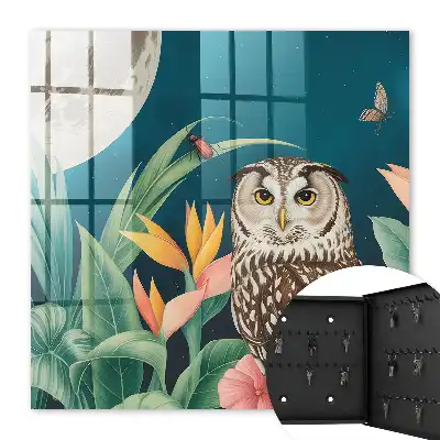 Key box for home Exotic plant landscape at night